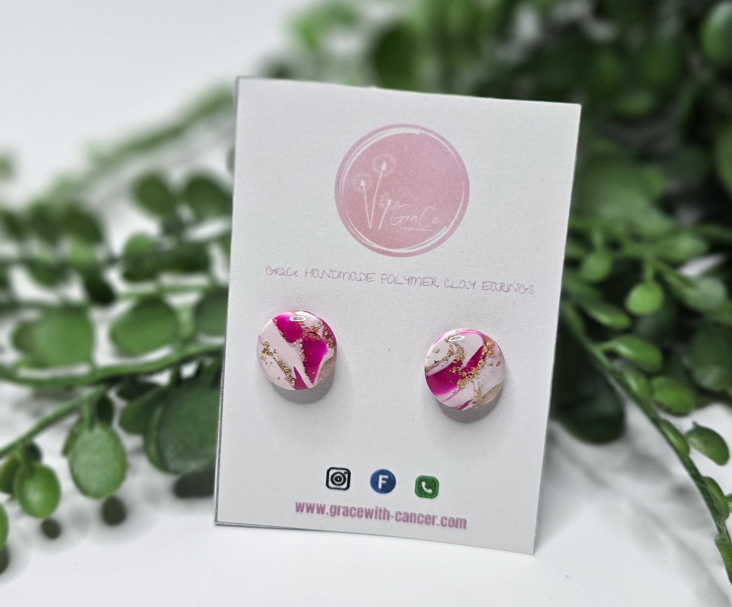 Strawberry Ice Cream Round Studs