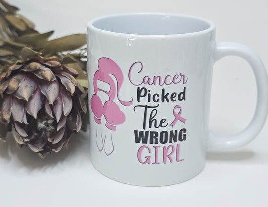 Coffee Mug - Cancer picked the wrong girl